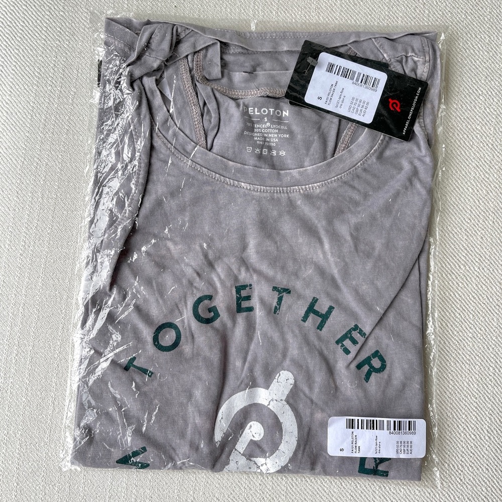 Peloton Flow Racer Tank, gray, size S